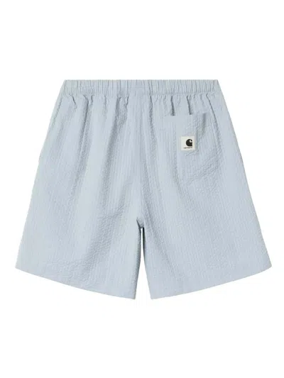 Carhartt Toland Seersucker Shorts In Blue