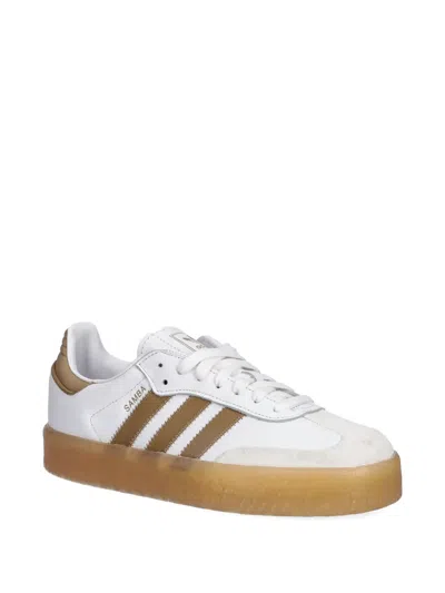 Adidas Originals Sambae Three-stripe Sneakers In White