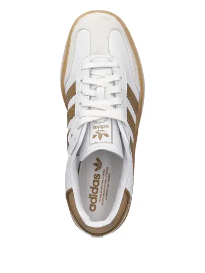 Adidas Originals Sambae Three-stripe Sneakers In White