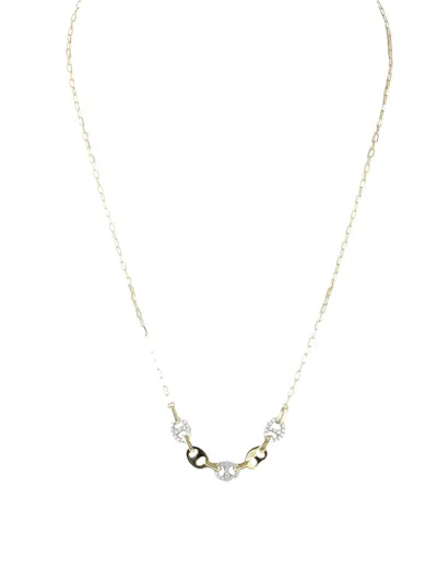 Pre-owned Lb Exclusive 14kt Yellow Gold Diamond Necklace