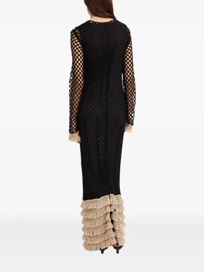 By Malene Birger Fringed-details Maxi Dress In Black