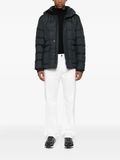 Geox Sanford Quilted Hooded Jacket In Black