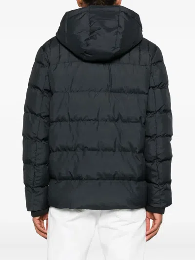Geox Sanford Quilted Hooded Jacket In Black