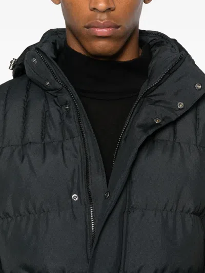 Geox Sanford Quilted Hooded Jacket In Black