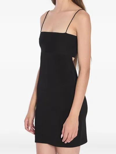 Alexander Wang Mini Dress With Contrasting Crystal In Black