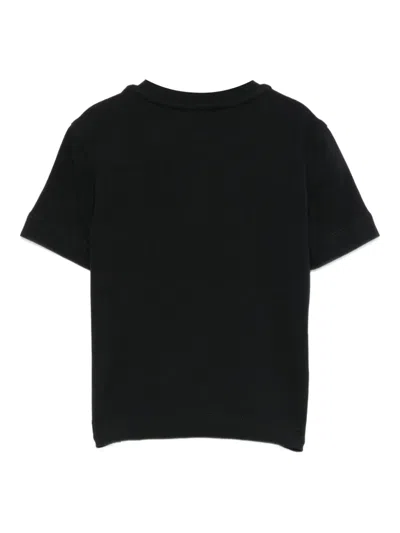 Elisabetta Franchi La Mia Bambina Logo-print Short-sleeved T-shirt In Black