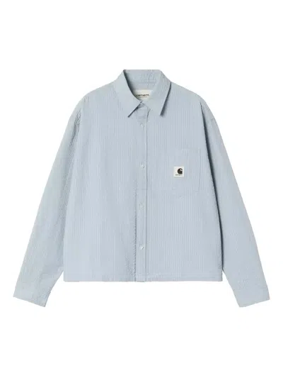 Carhartt Toland Seersucker Shirt In Blue
