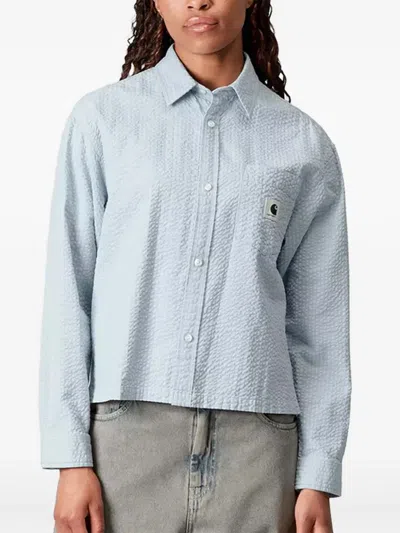 Carhartt Toland Seersucker Shirt In Blue