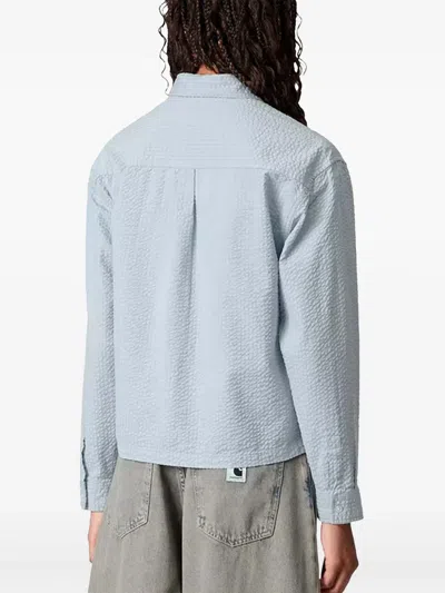 Carhartt Toland Seersucker Shirt In Blue