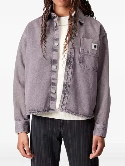 Carhartt Georgia Logo Patch Denim Jacket In Brown