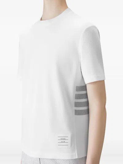 Thom Browne 4-bar Stripe-detail T-shirt In White