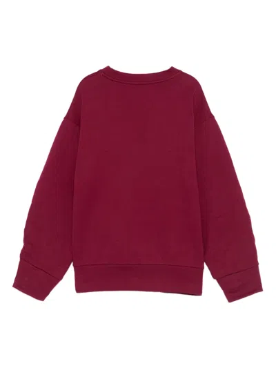 Elisabetta Franchi La Mia Bambina Gathered-sleeve Sweatshirt In Pink