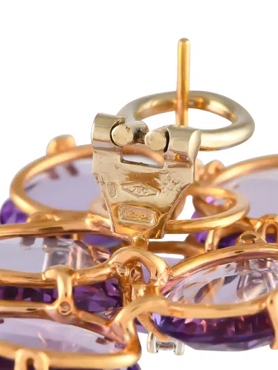 Pre-owned Casato 18kt Yellow Gold Amethyst Earrings
