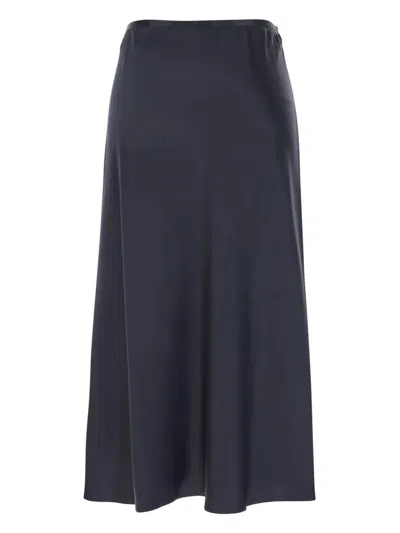 Max Mara Silk Skirt In Black