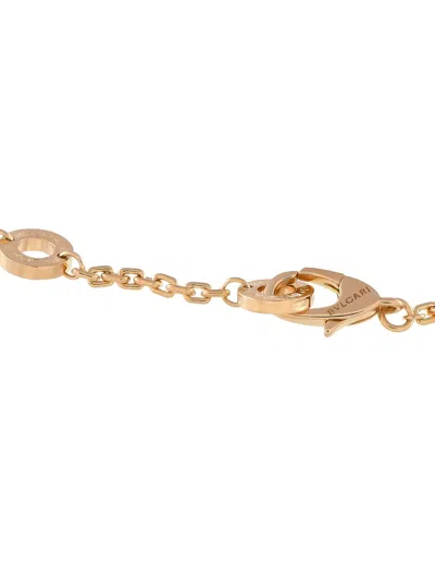 Pre-owned Bvlgari 18k Rose Gold Serpenti Diamond Necklace In Pink