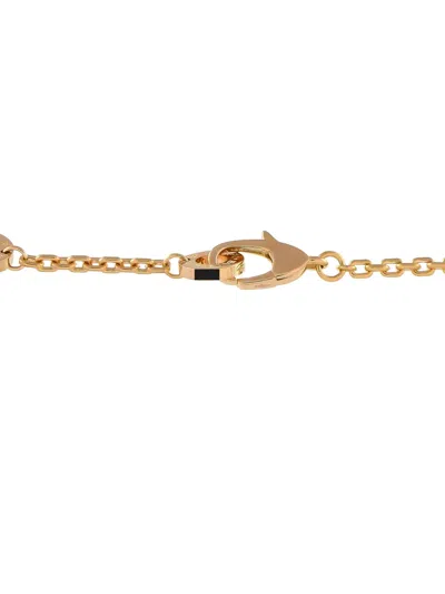 Pre-owned Bvlgari 18k Rose Gold Serpenti Diamond Necklace In Pink