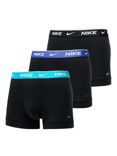Nike Dri-fit Logo-waistband Boxer Trunks (pack Of Three) In Multi