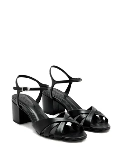 Schutz 60mm Crossover Ankle-strap Sandals In Black