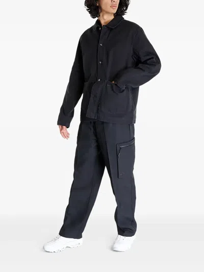 Nike Button-fastening Patch-pocket Jacket In Black