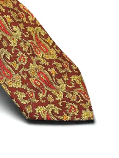 Brioni Paisley Silk Tie In Neutral
