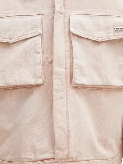 Filling Pieces Rose Dawn Flap-pocket Shirt Jacket In Pink