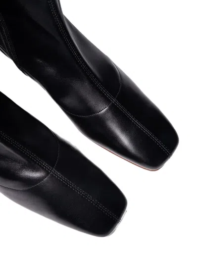 By Far Square-toe Leather Boots
