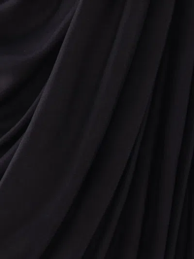 Loewe Embellished Draped Silk Halterneck Midi Dress In Black