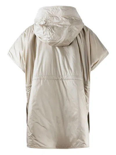 Max Mara Hooded Short-sleeve Jacket In Neutral