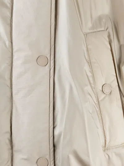 Max Mara Hooded Short-sleeve Jacket In Neutral