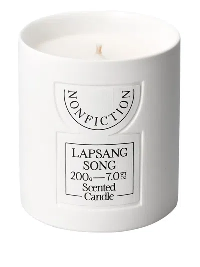 Nonfiction Lapsang Song Scented Candle In White