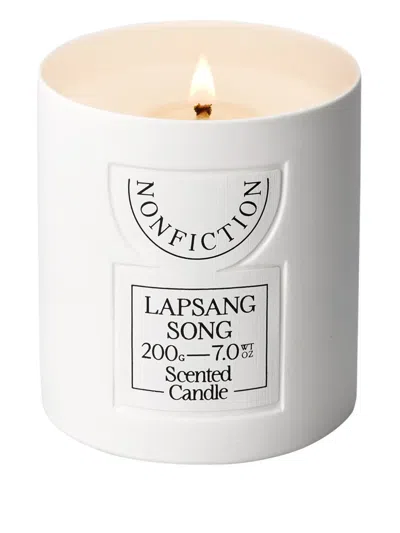 Nonfiction Lapsang Song Scented Candle In White