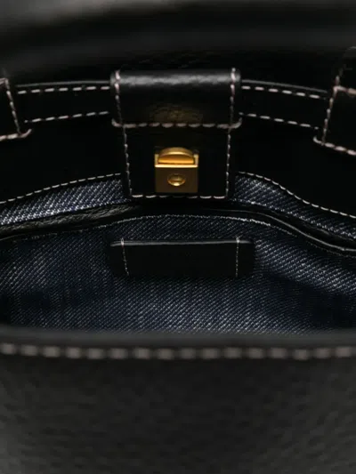 Gianni Chiarini Farah Grained-leather Top-handle Tote Bag