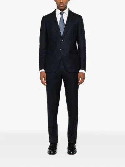 Tagliatore Single-breasted Virgin Wool Blazer In Black