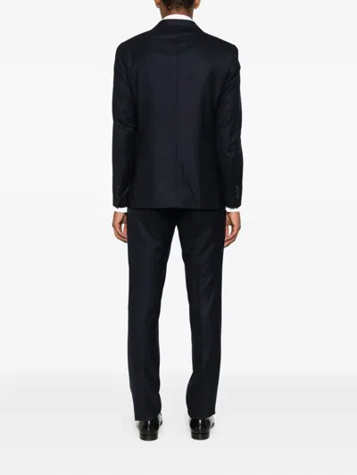 Tagliatore Single-breasted Virgin Wool Blazer In Black