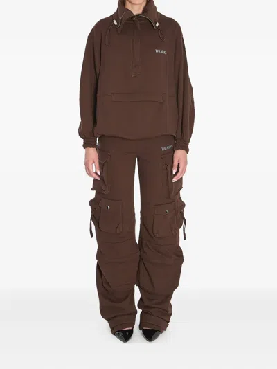 Attico Cargo Fern Pants In Brown