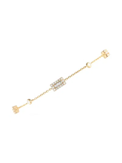 Pre-owned Lb Exclusive 14k Yellow Gold Diamond Bracelet