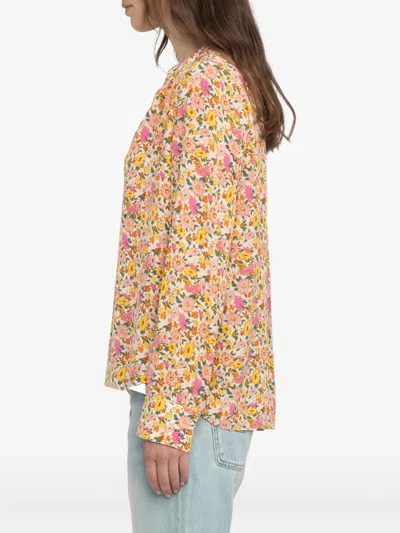 Zadig & Voltaire Tink Floral-print V-neck Tunic Top