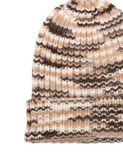 Hurray Striped Cashmere Beanie Hat In Multi