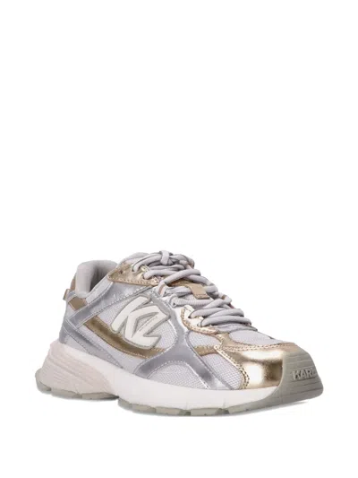 Karl Lagerfeld Orion Metallic-effect Panelled Low-top Sneakers