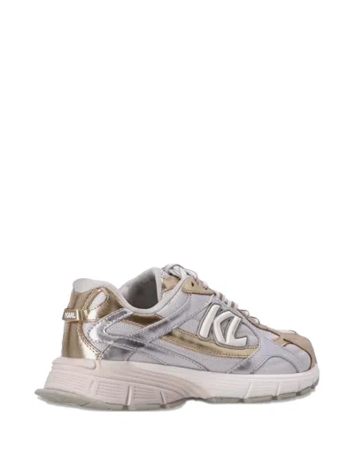 Karl Lagerfeld Orion Metallic-effect Panelled Low-top Sneakers