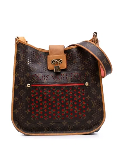 Pre-owned Louis Vuitton 2008 Monogram Musette Perforated Crossbody Bag In Brown