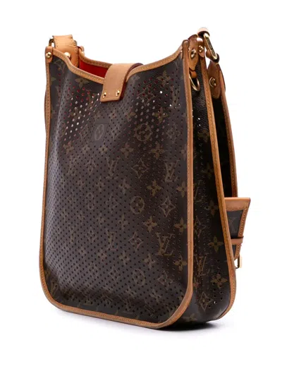 Pre-owned Louis Vuitton 2008 Monogram Musette Perforated Crossbody Bag In Brown