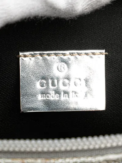 Pre-owned Gucci 2000-2015 Gg Canvas Boat Shoulder Bag In Gray