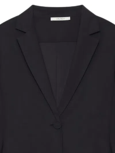 Maliparmi Single-button Notched-lapels Blazer In Black
