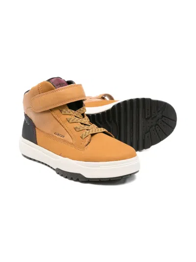 Geox Bunshee Strap-lace Boots In Brown