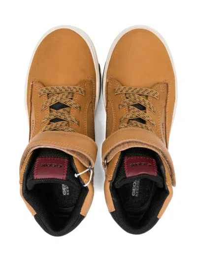 Geox Bunshee Strap-lace Boots In Brown