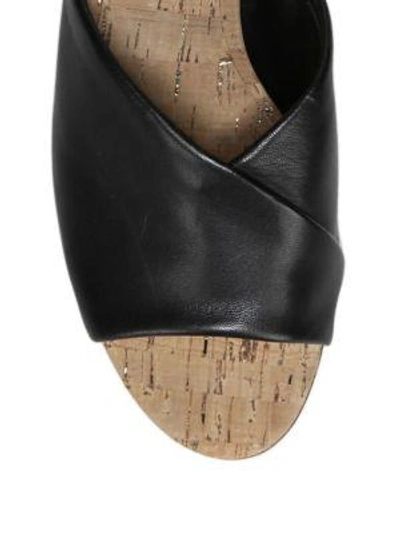 Shop Diane Von Furstenberg Faleria Cork Heel Leather Mules