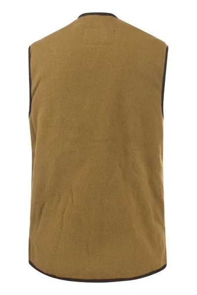 Barbour Reversible Fleece Vest In Brown