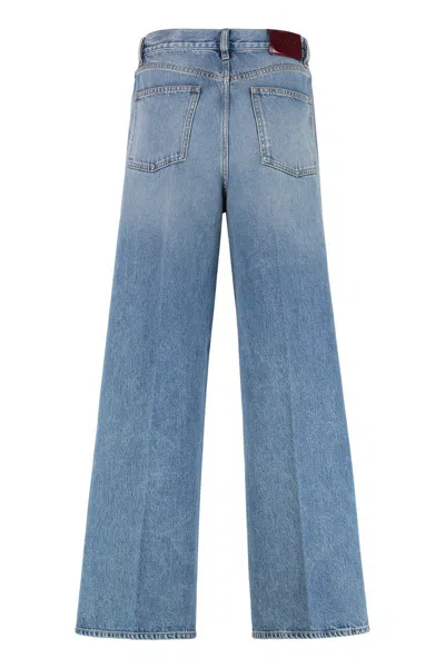 Gucci Denim Wide-leg Jeans In Blue