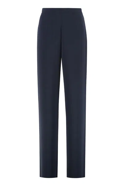 Max Mara Studio Aosta Cady Trousers In Blue